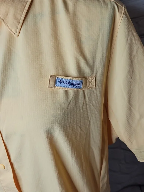 Columbia Sportswear Women's Tamiami II Short Sleeve Shirt Yellow Size XL - Picture 2 of 7